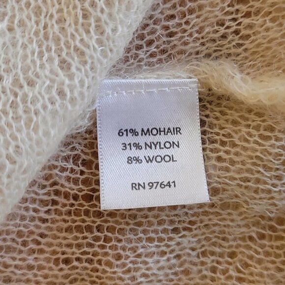 J.Jill Lightweight White Mohair-Blend Cardigan • Size L • Soft & Cozy - Picture 8 of 9